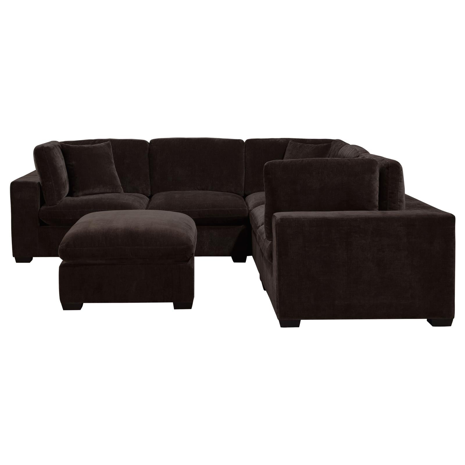 Lakeview 5-piece Upholstered Modular Sectional Sofa Dark Chocolate - 551464-SETB - Bien Home Furniture &amp; Electronics