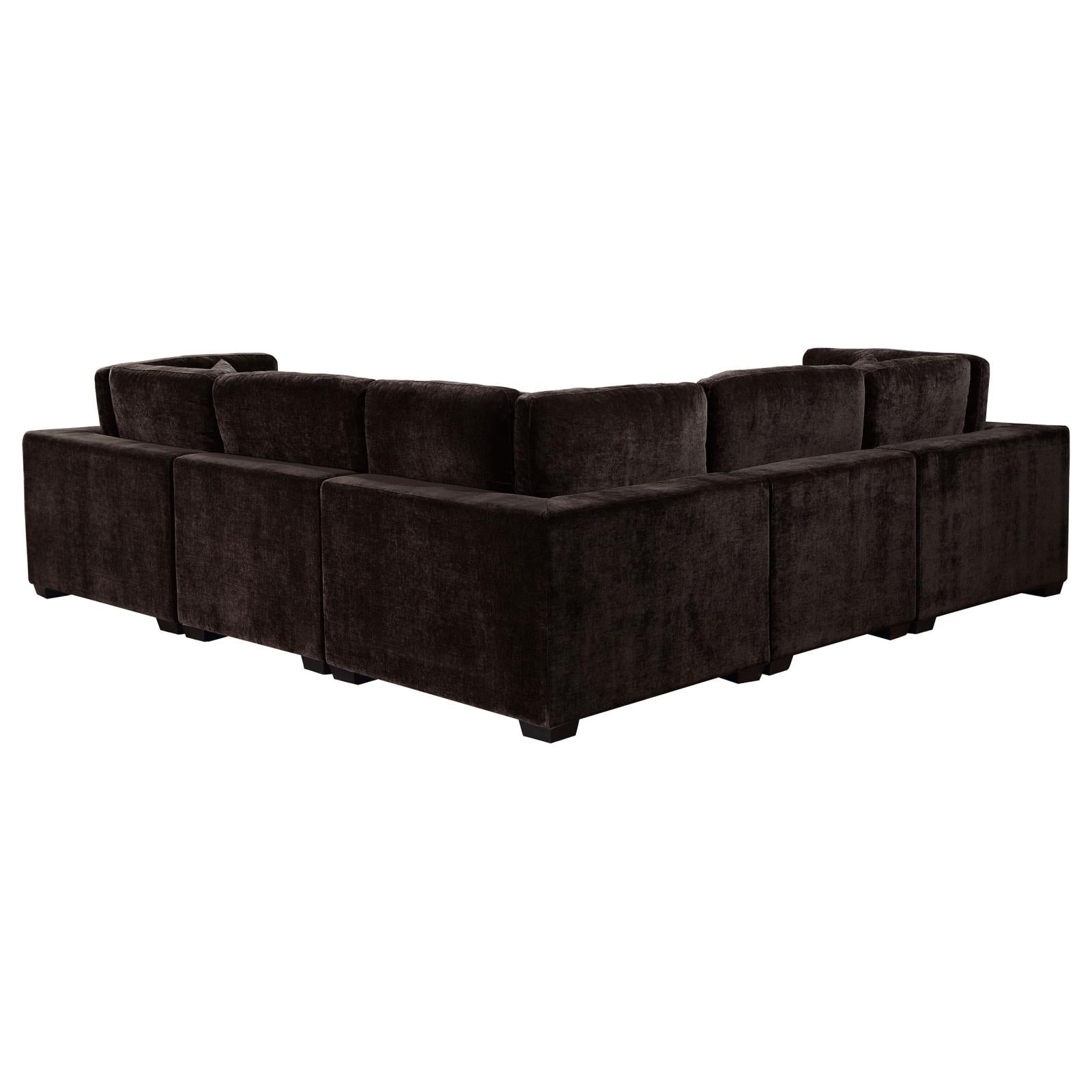 Lakeview 5-piece Upholstered Modular Sectional Sofa Dark Chocolate - 551464-SETB - Bien Home Furniture &amp; Electronics