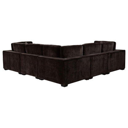 Lakeview 5-piece Upholstered Modular Sectional Sofa Dark Chocolate - 551464-SETB - Bien Home Furniture &amp; Electronics