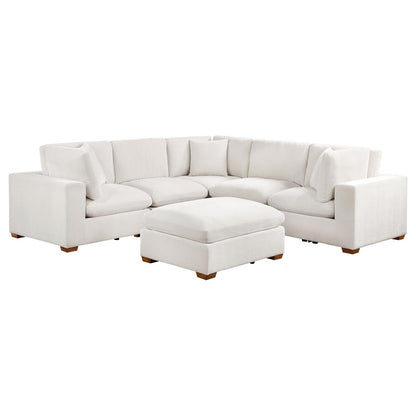 Lakeview 5-piece Upholstered Modular Sectional Sofa Ivory - 551461-SETB - Bien Home Furniture &amp; Electronics
