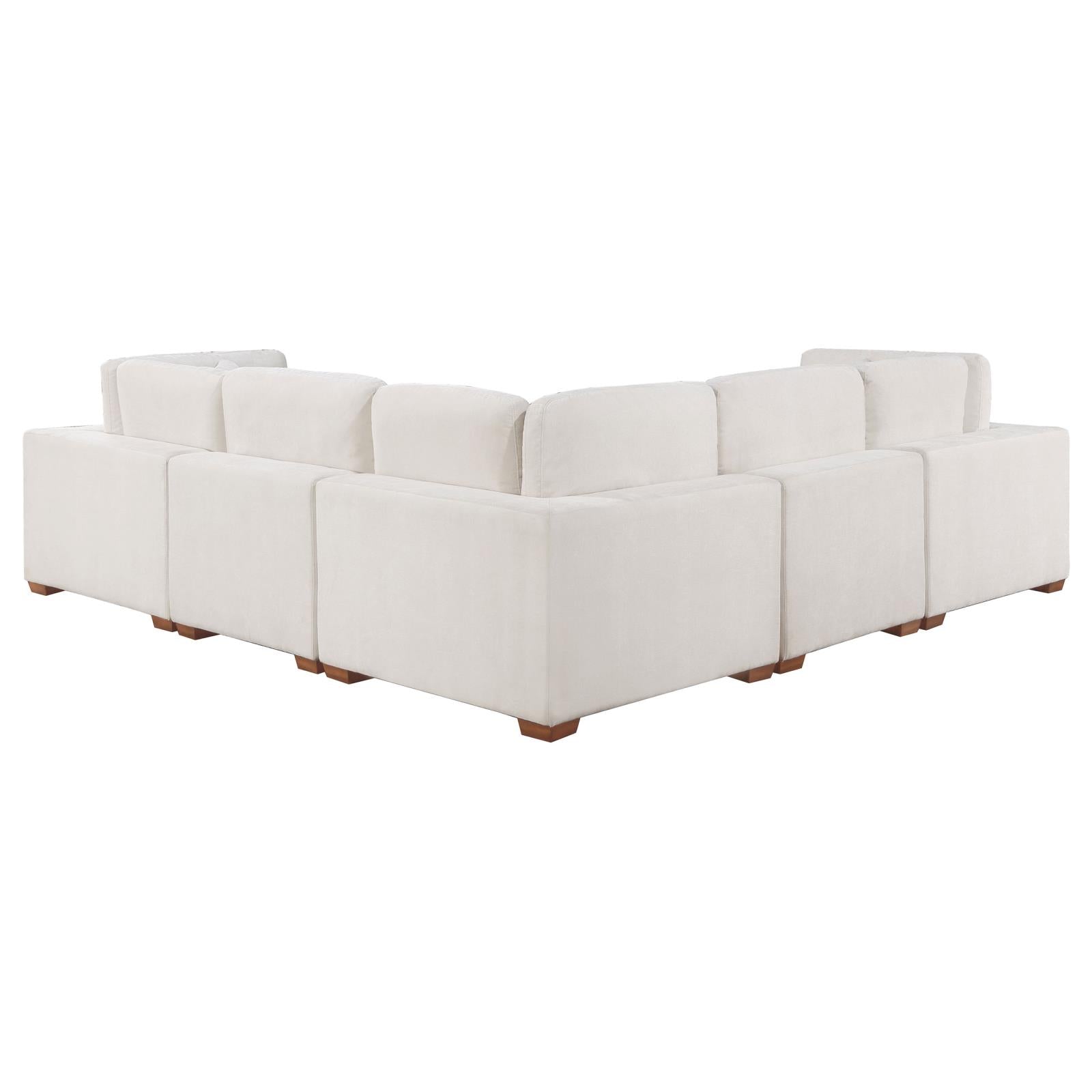 Lakeview 5-piece Upholstered Modular Sectional Sofa Ivory - 551461-SETB - Bien Home Furniture &amp; Electronics