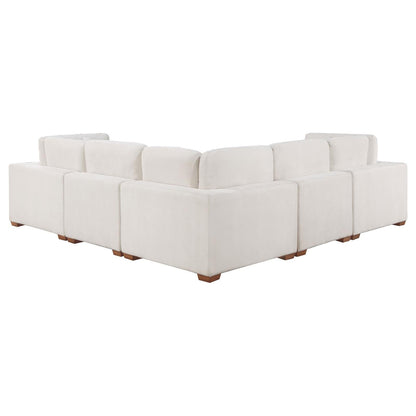 Lakeview 5-piece Upholstered Modular Sectional Sofa Ivory - 551461-SETB - Bien Home Furniture &amp; Electronics