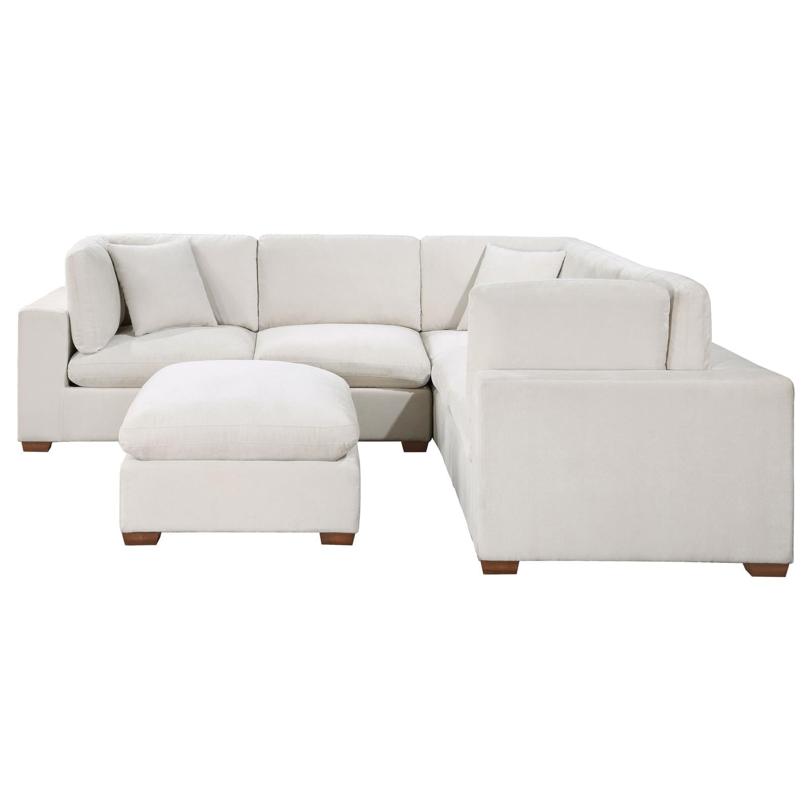 Lakeview 5-piece Upholstered Modular Sectional Sofa Ivory - 551461-SETB - Bien Home Furniture &amp; Electronics