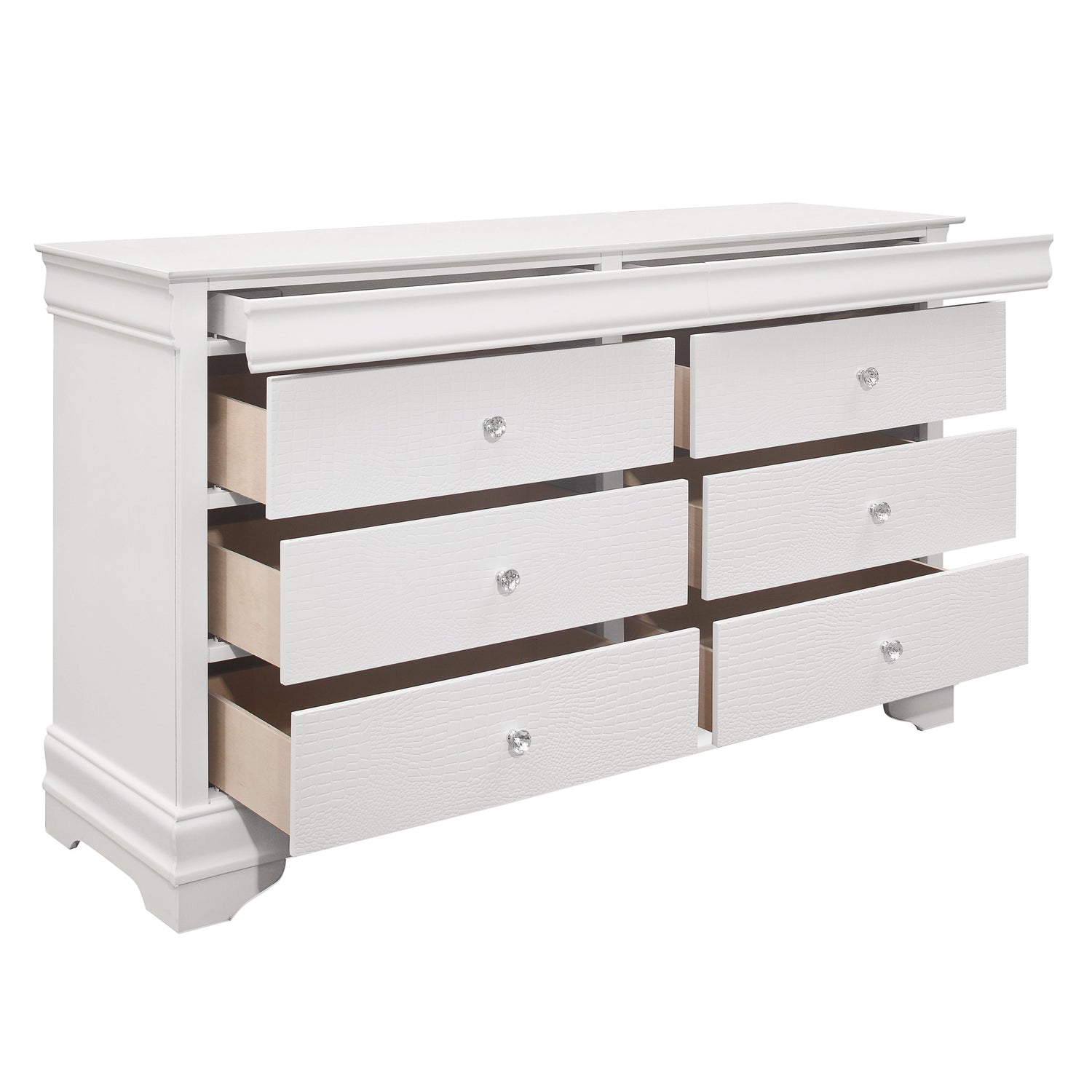 Lana White Dresser - 1556W-5 - Bien Home Furniture &amp; Electronics