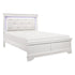 Lana White Full LED Upholstered Panel Bed - SET | 1556WF-1 | 1556W-3 - Bien Home Furniture & Electronics