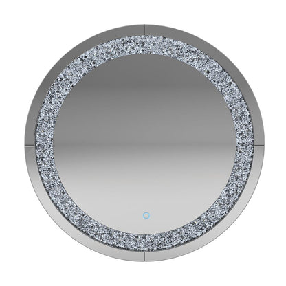 Landar Silver Round Wall Mirror - 961525 - Bien Home Furniture &amp; Electronics