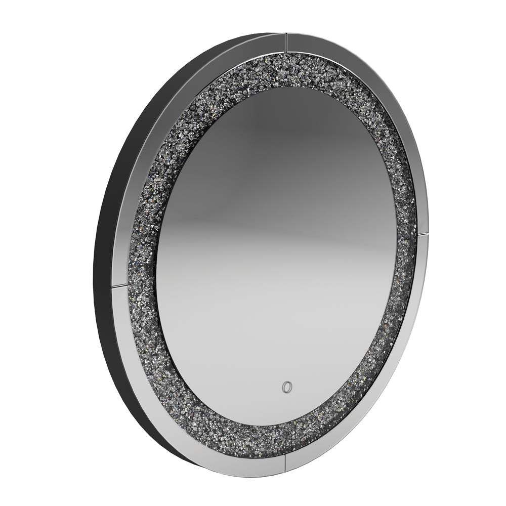 Landar Silver Round Wall Mirror - 961525 - Bien Home Furniture &amp; Electronics