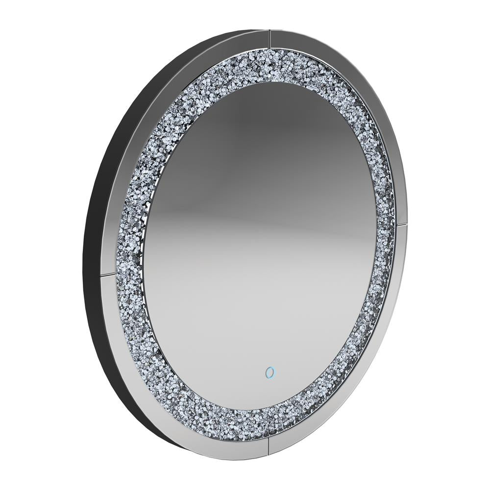 Landar Silver Round Wall Mirror - 961525 - Bien Home Furniture &amp; Electronics