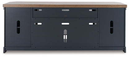 LANDOCKEN Brown/Blue 83&quot; TV Stand - W402-68 - Bien Home Furniture &amp; Electronics