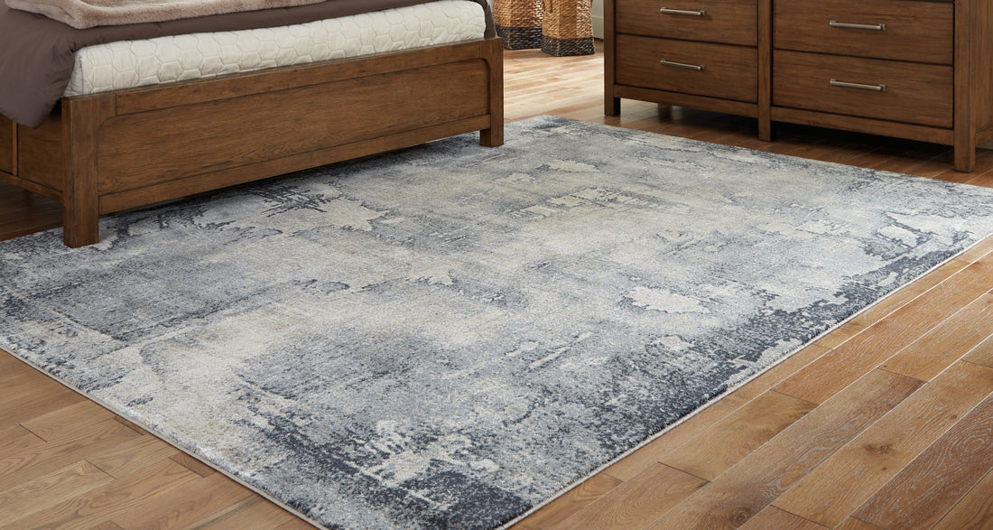 Langrich Blue/Gray/Cream Medium Rug - R406132 - Bien Home Furniture & Electronics