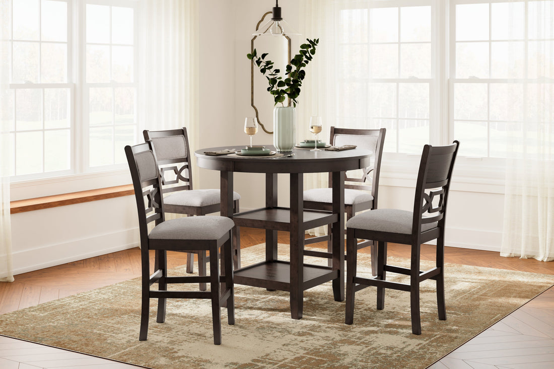 Langwest Brown Counter Height Dining Table and 4 Barstools (Set of 5) - D422-223 - Bien Home Furniture &amp; Electronics