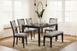 Langwest Brown Dining Table and 4 Chairs and Bench (Set of 6) - D422-325 - Bien Home Furniture & Electronics