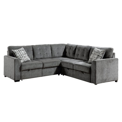 Lanning Gray Sleeper Sectional - 9311GY*SC - Bien Home Furniture &amp; Electronics