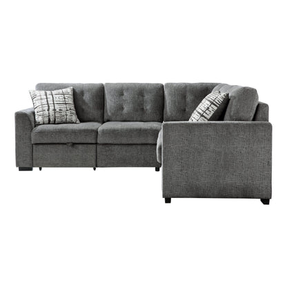 Lanning Gray Sleeper Sectional - 9311GY*SC - Bien Home Furniture &amp; Electronics