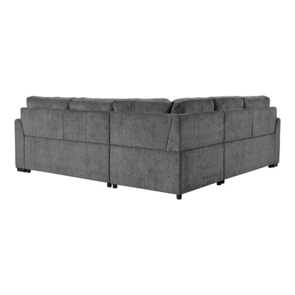 Lanning Gray Sleeper Sectional - 9311GY*SC - Bien Home Furniture &amp; Electronics