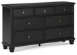 Lanolee Black Dresser - B687-31 - Bien Home Furniture & Electronics