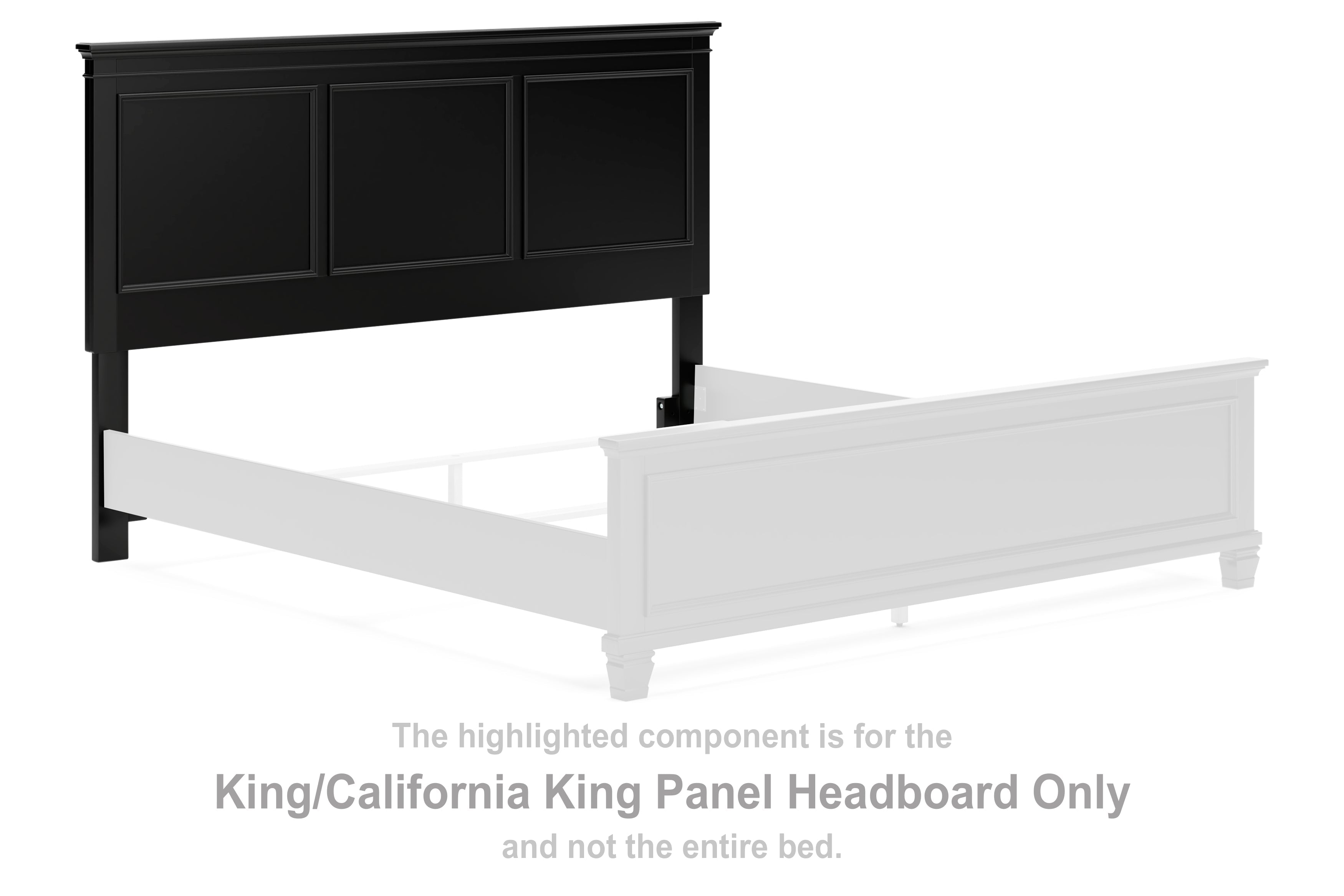 Lanolee Black King/California King Panel Headboard - B687-58 - Bien Home Furniture &amp; Electronics
