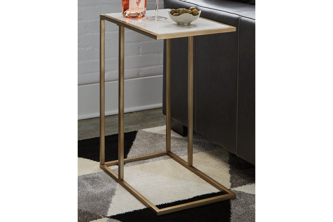 Lanport Champagne/White Accent Table - A4000236 - Bien Home Furniture &amp; Electronics