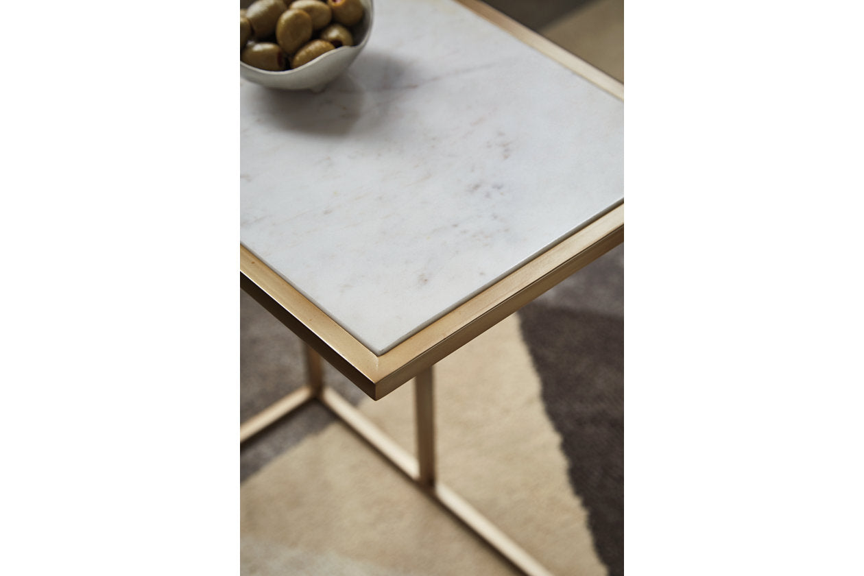 Lanport Champagne/White Accent Table - A4000236 - Bien Home Furniture &amp; Electronics