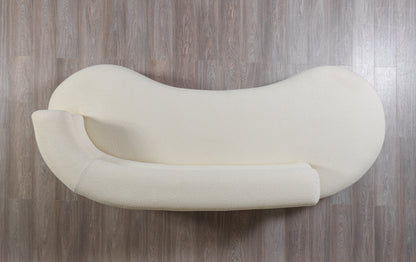 Larissa Ivory Boucle Chaise Lounge - LARISSAIV-CHAISE - Bien Home Furniture &amp; Electronics