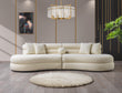 Larissa Ivory Boucle Curved Sectional - LARISSAIVORY-SEC - Bien Home Furniture & Electronics