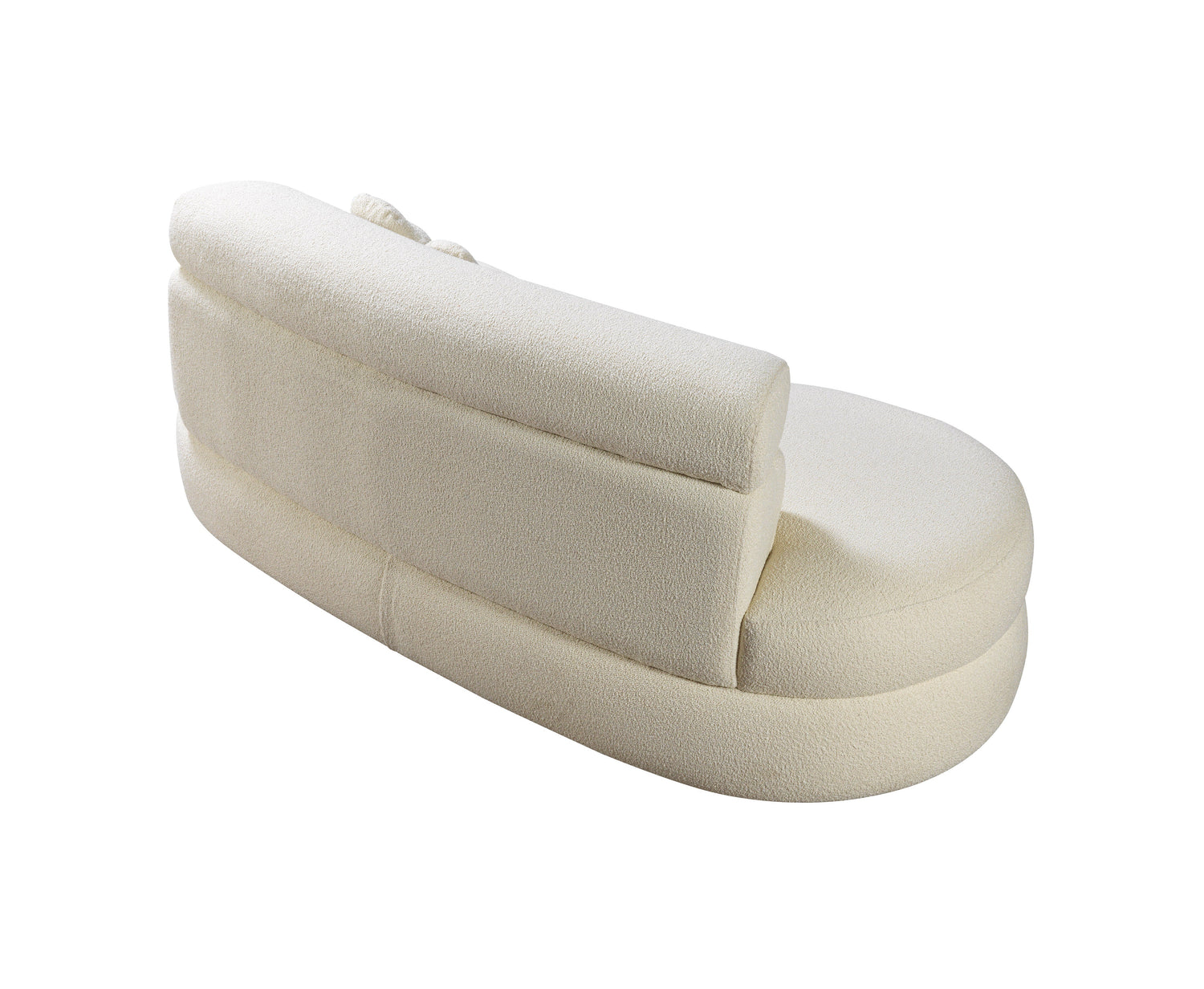 Larissa Ivory Boucle Loveseat - LARISSAIVORY-L - Bien Home Furniture &amp; Electronics