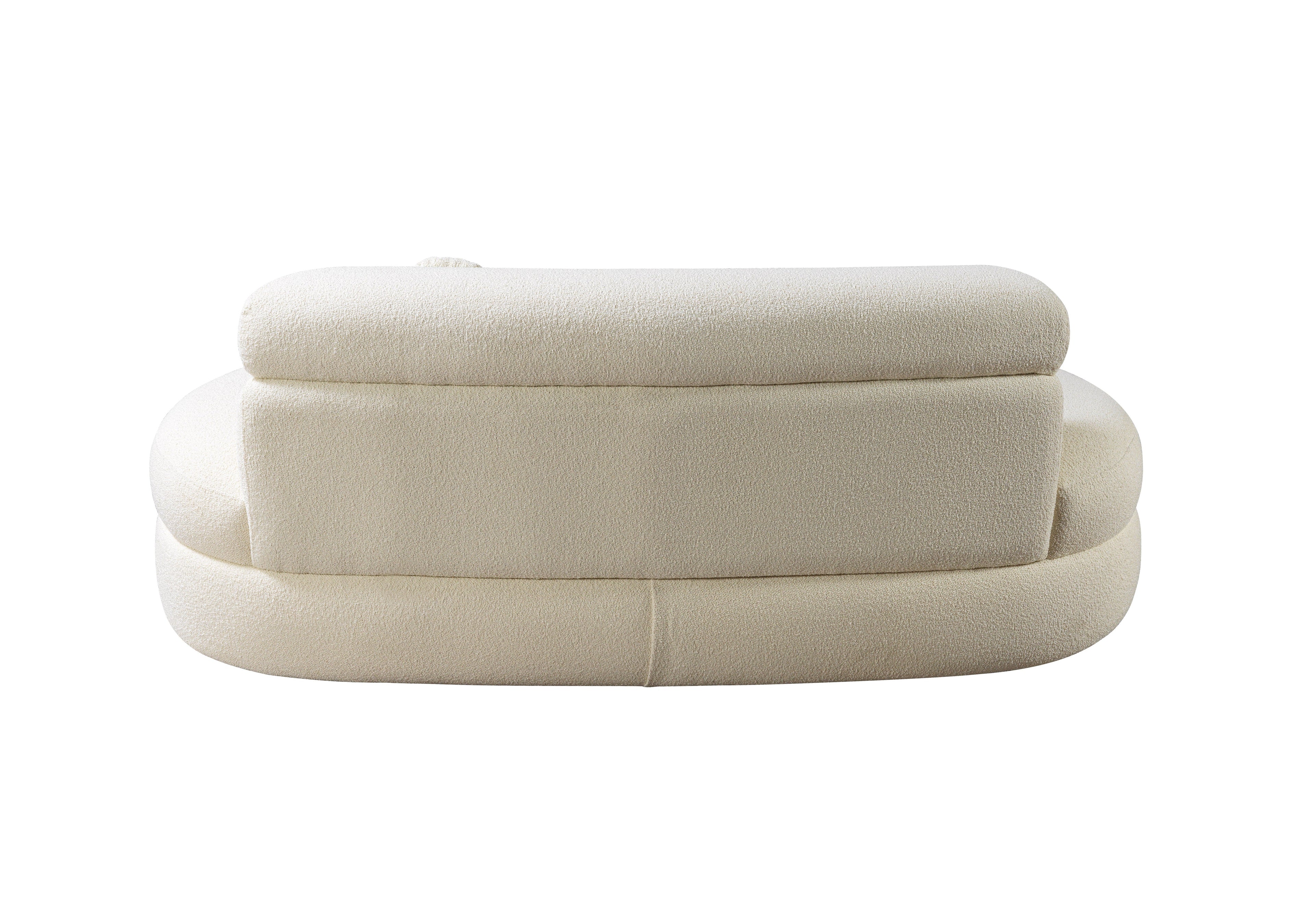 Larissa Ivory Boucle Loveseat - LARISSAIVORY-L - Bien Home Furniture &amp; Electronics