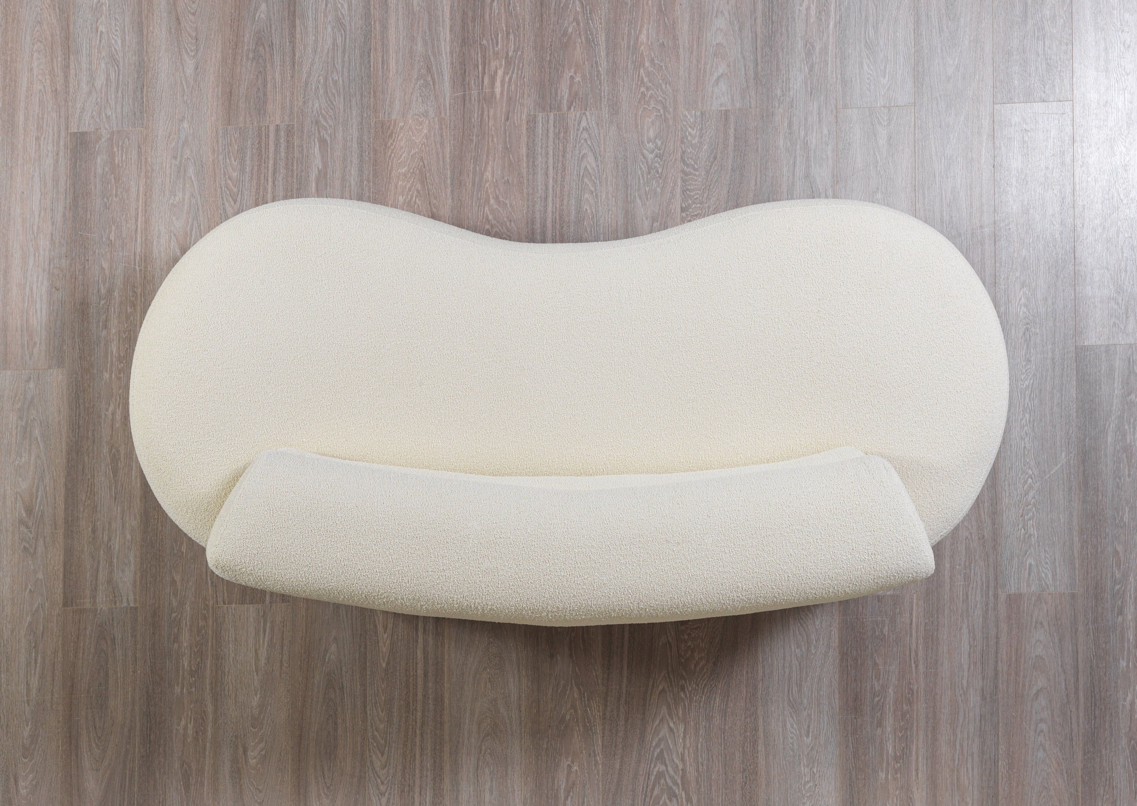 Larissa Ivory Boucle Loveseat - LARISSAIVORY-L - Bien Home Furniture &amp; Electronics