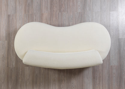 Larissa Ivory Boucle Loveseat - LARISSAIVORY-L - Bien Home Furniture &amp; Electronics