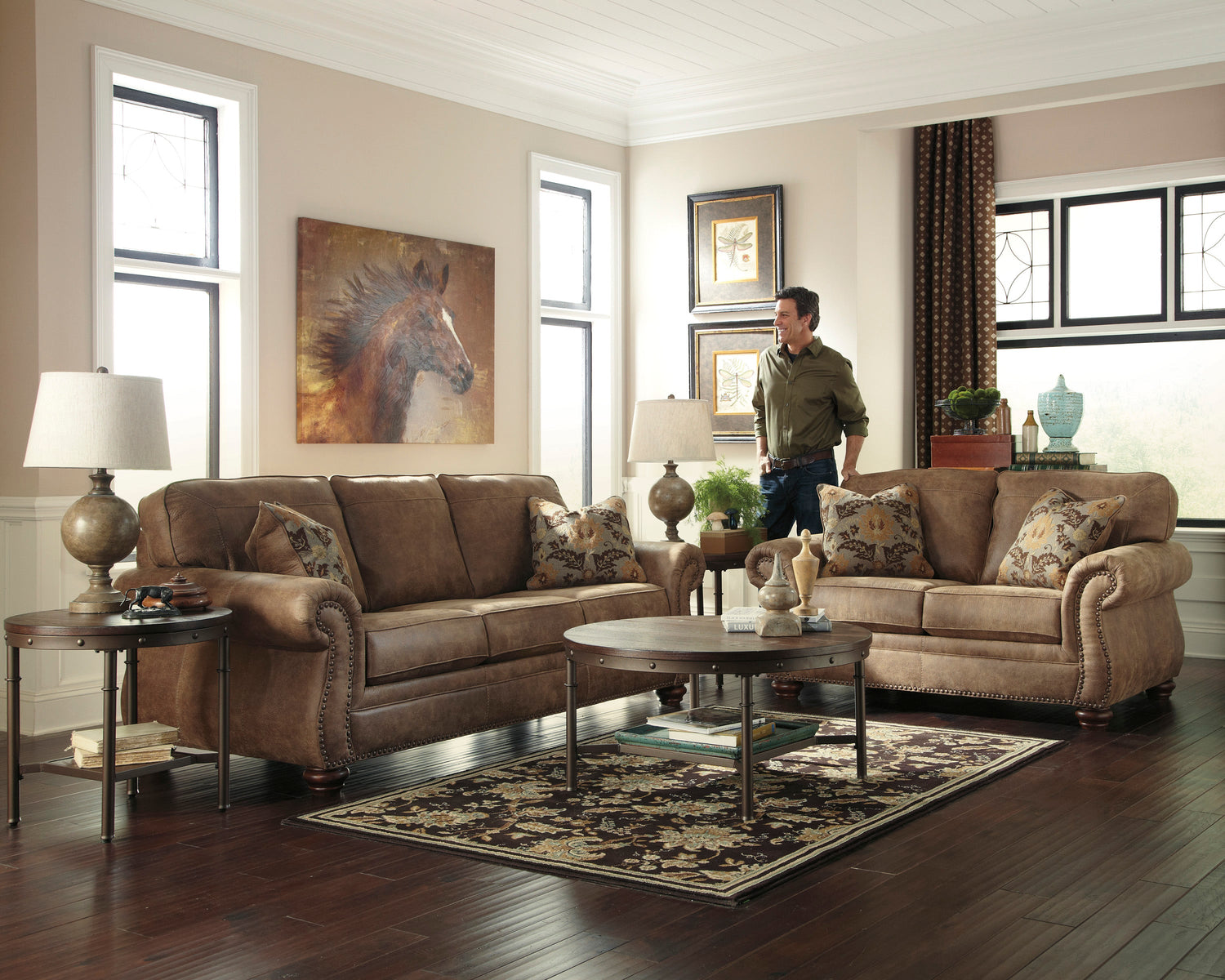 Larkinhurst Earth Living Room Set - SET | 3190138 | 3190135 - Bien Home Furniture &amp; Electronics