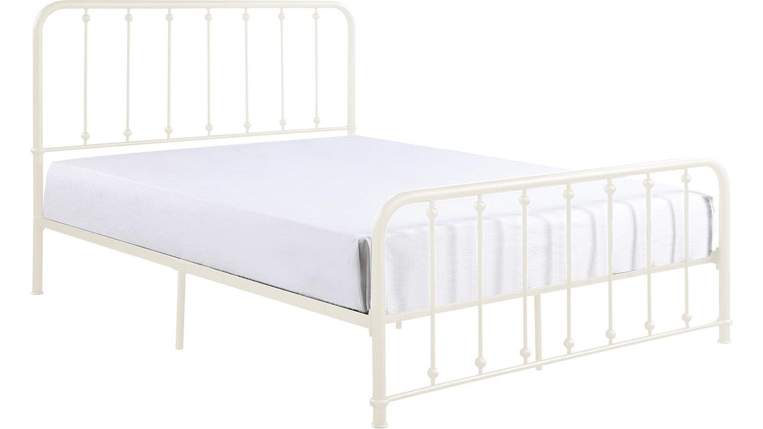 Larkspur White Twin Metal Platform Bed - 1638TW-1 - Bien Home Furniture &amp; Electronics
