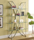 Larson Chrome/Clear 4-Tier Bookcase - 910050 - Bien Home Furniture & Electronics