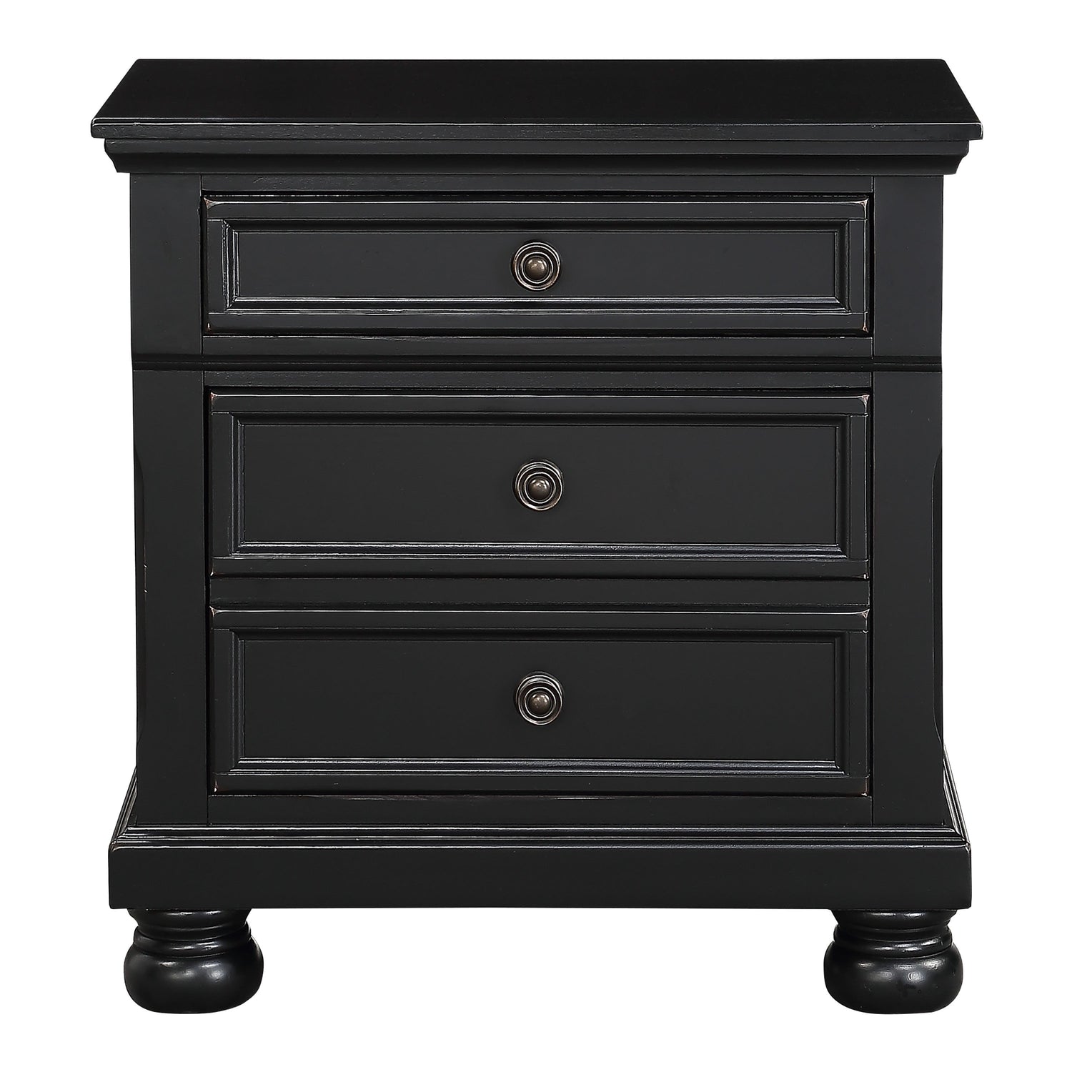 Laurelin Black Nightstand - 1714BK-4 - Bien Home Furniture &amp; Electronics