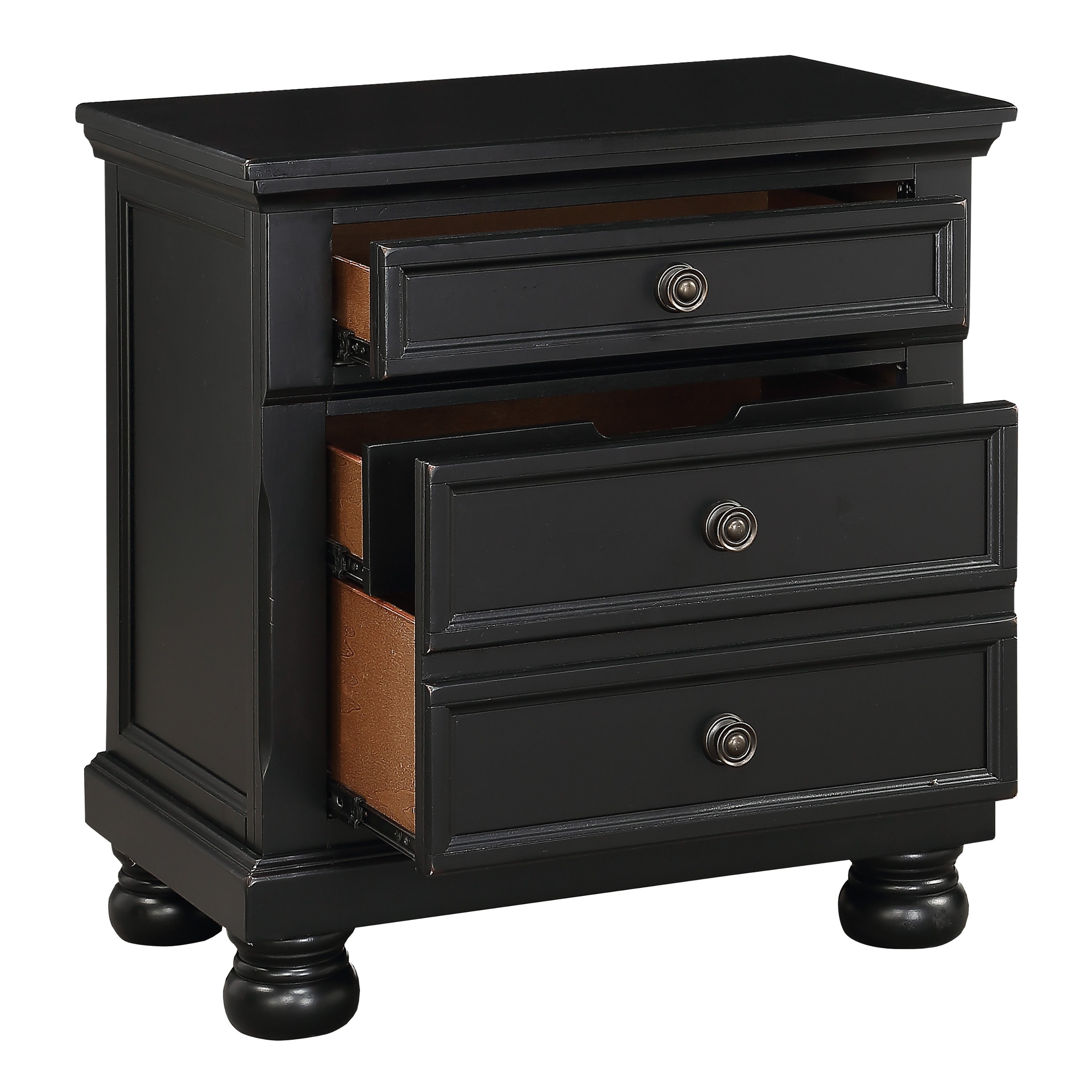 Laurelin Black Nightstand - 1714BK-4 - Bien Home Furniture &amp; Electronics