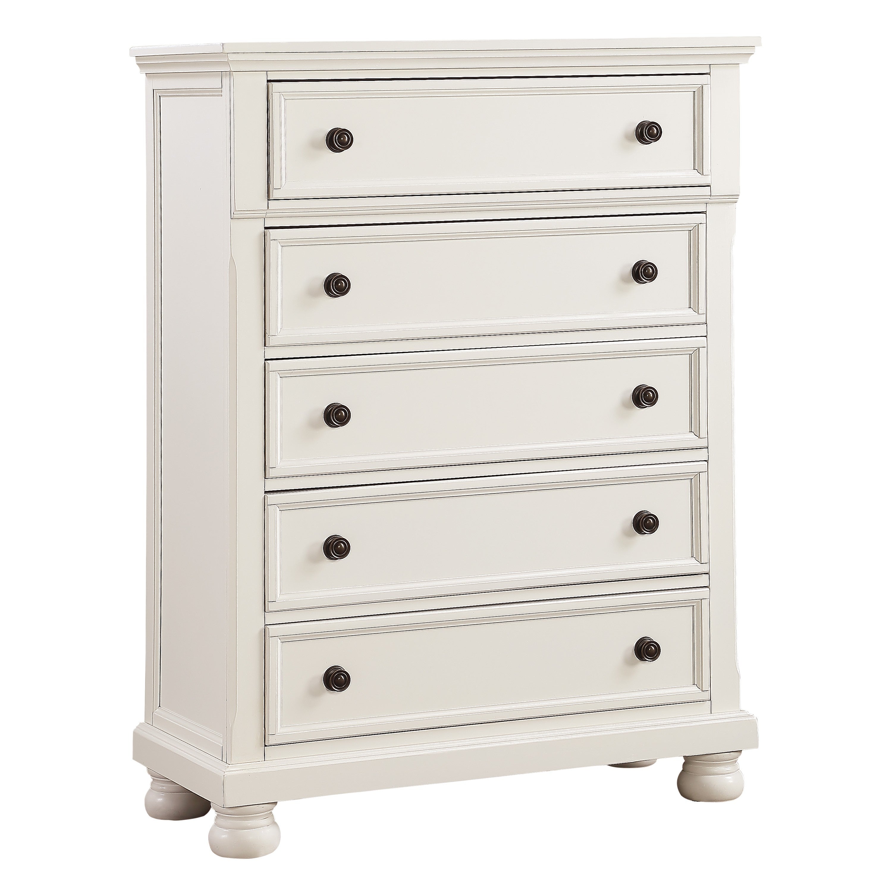 Laurelin White Sleigh Storage Platform Bedroom Set - SET | 1714KW-1 | 1714KW-2 | 1714W-3 | 1714W-5 | 1714W-6 | 1714W-4 | 1714W-9 - Bien Home Furniture &amp; Electronics