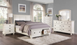 Laurelin White Sleigh Storage Platform Bedroom Set - SET | 1714KW-1 | 1714KW-2 | 1714W-3 | 1714W-5 | 1714W-6 | 1714W-4 | 1714W-9 - Bien Home Furniture & Electronics
