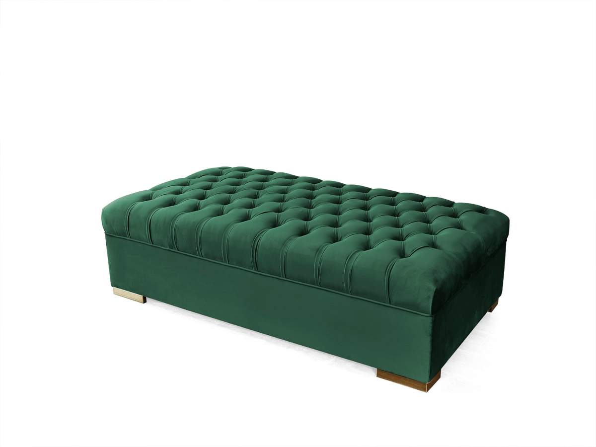 Lauren Green Velvet Double Chaise Sectional - LAURENGREEN-SEC - Bien Home Furniture &amp; Electronics