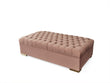 Lauren Pink Velvet Oversized Ottoman - LAURENPINK-OTT - Bien Home Furniture & Electronics