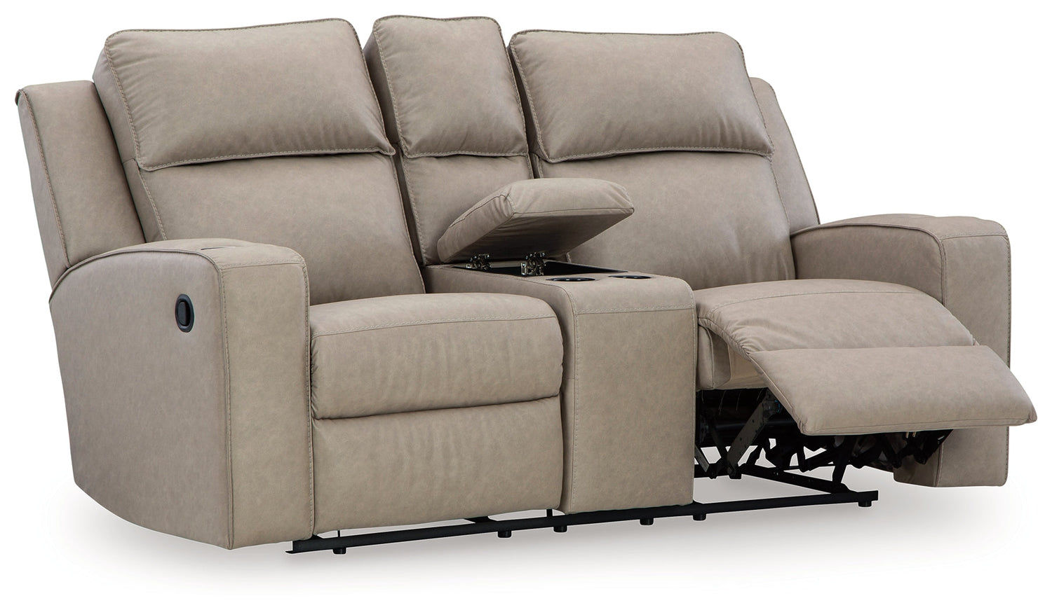 Lavenhorne Pebble Reclining Loveseat with Console - 6330794 - Bien Home Furniture &amp; Electronics
