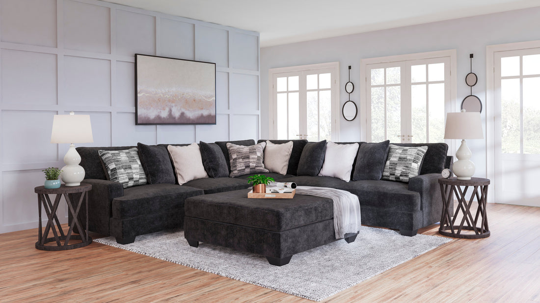 Lavernett Charcoal 3-Piece Sectional - SET | 5960366 | 5960367 | 5960377 - Bien Home Furniture &amp; Electronics