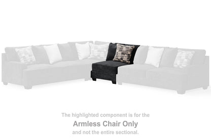 Lavernett Charcoal Armless Chair - 5960346 - Bien Home Furniture &amp; Electronics