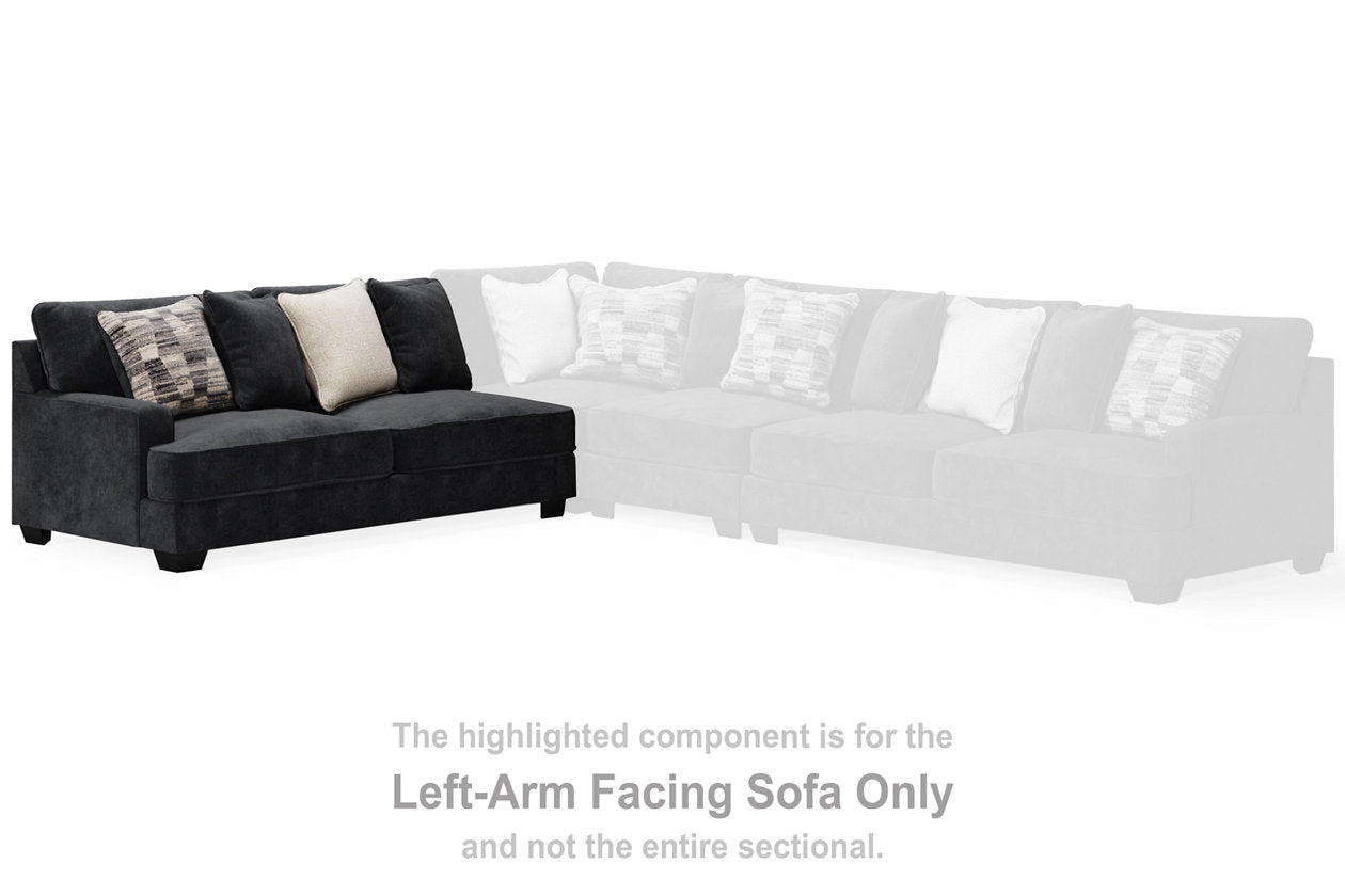 Lavernett Charcoal Left-Arm Facing Sofa - 5960366 - Bien Home Furniture &amp; Electronics