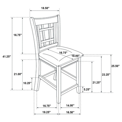 Lavon 5-Piece Counter Height Dining Room Set Espresso/Black - 102888-S5 - Bien Home Furniture &amp; Electronics
