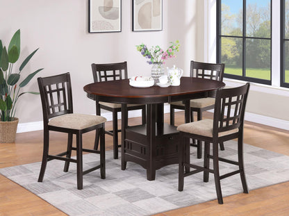 Lavon 5-Piece Counter Height Dining Room Set Light Chestnut/Espresso - 105278-S5 - Bien Home Furniture &amp; Electronics