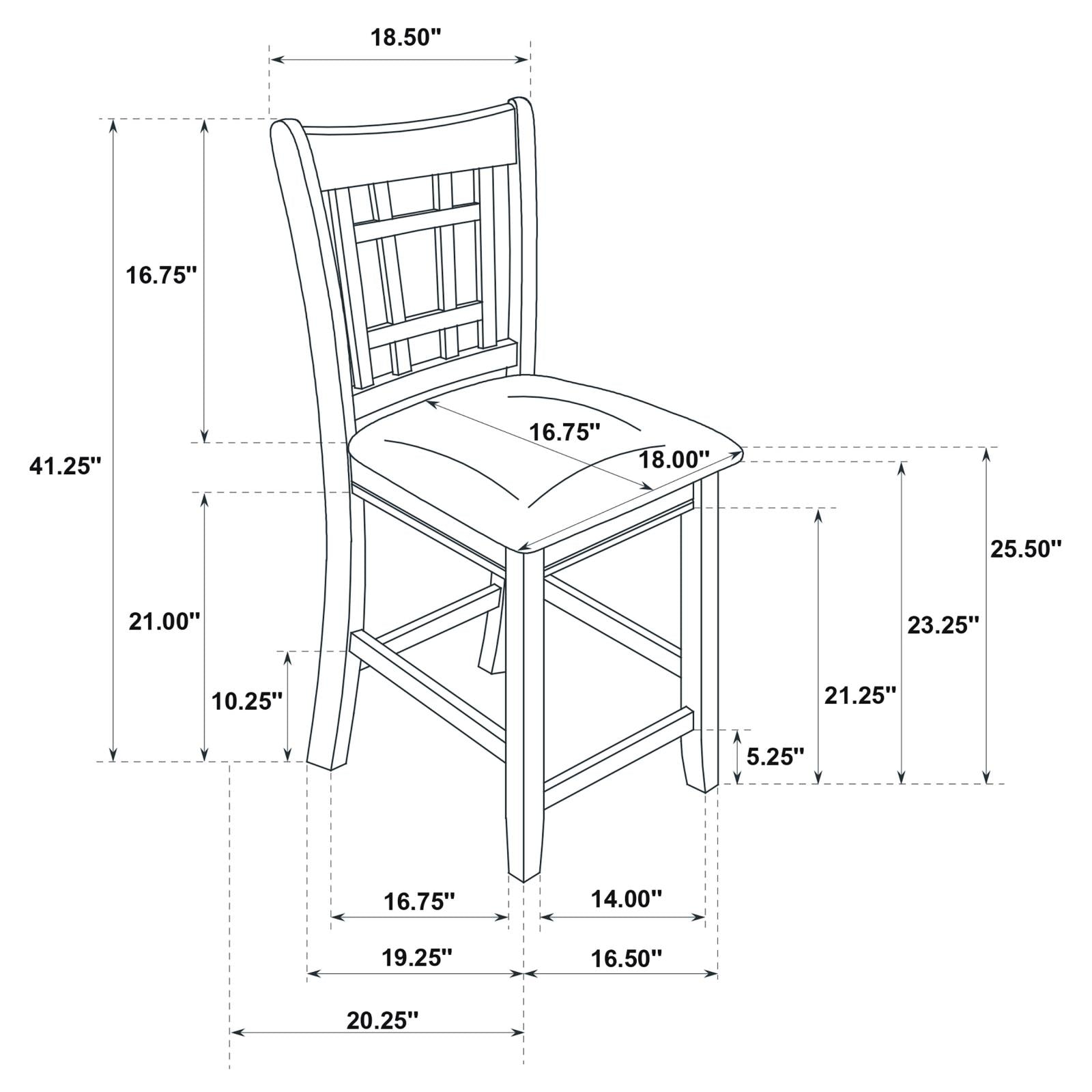 Lavon 5-Piece Counter Height Dining Room Set Light Chestnut/Espresso - 105278-S5 - Bien Home Furniture &amp; Electronics