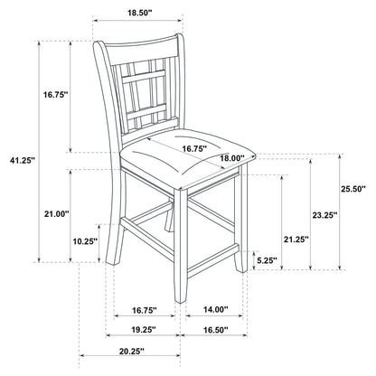 Lavon 5-Piece Counter Height Dining Room Set Light Chestnut/Espresso - 105278-S5 - Bien Home Furniture &amp; Electronics