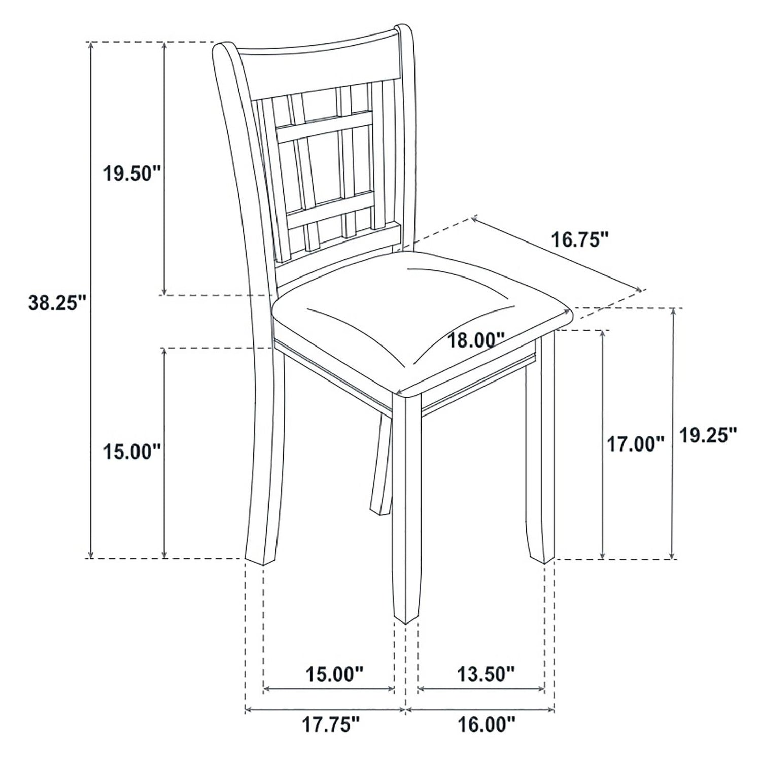 Lavon 5-Piece Dining Room Set Espresso/Black - 102671-S5 - Bien Home Furniture &amp; Electronics
