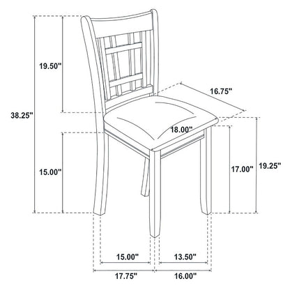 Lavon 5-Piece Dining Room Set Espresso/Black - 102671-S5 - Bien Home Furniture &amp; Electronics