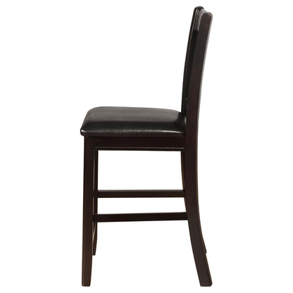 Lavon Black/Espresso Upholstered Counter Height Stools, Set of 2 - 102889 - Bien Home Furniture &amp; Electronics