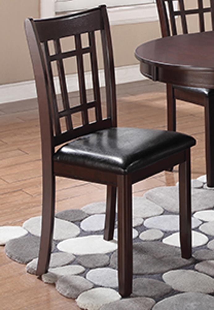 Lavon Espresso/Black Padded Dining Side Chairs, Set of 2 - 102672 - Bien Home Furniture &amp; Electronics